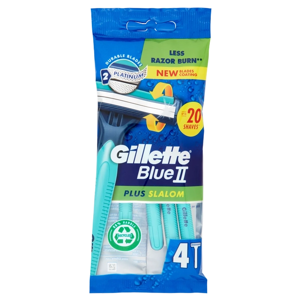 GILLETTE BLUE II PLUS SLALOM X 4