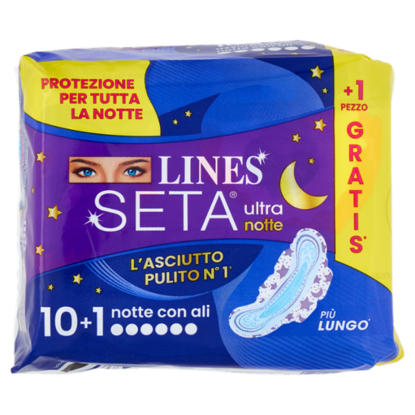 ASSORBENTI LINES SETA ULTRA ALI NOTTE X10