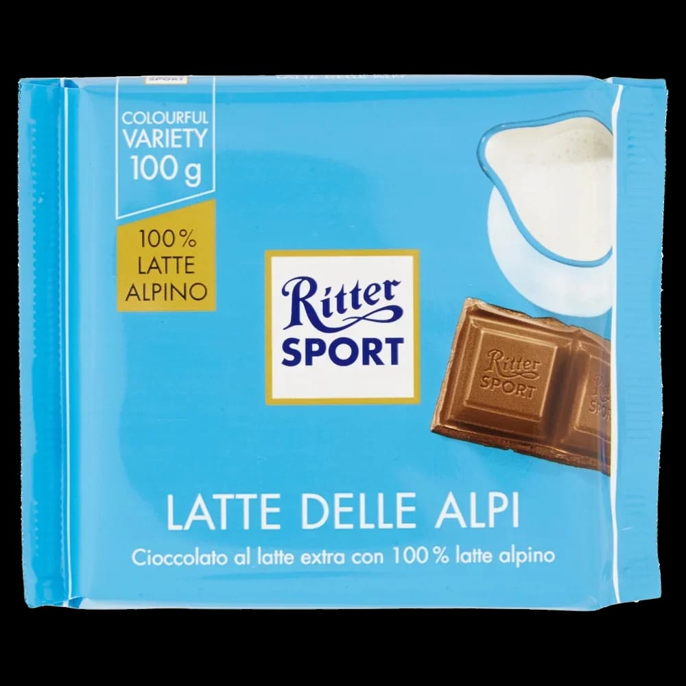 Cioccolato Ritter Tavoletta Latte Alpi 100 gr