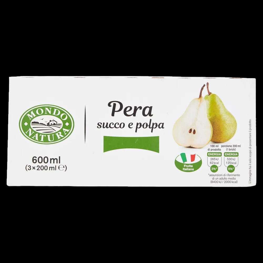 Mondo Natura Succoso Pera x3 200 ml