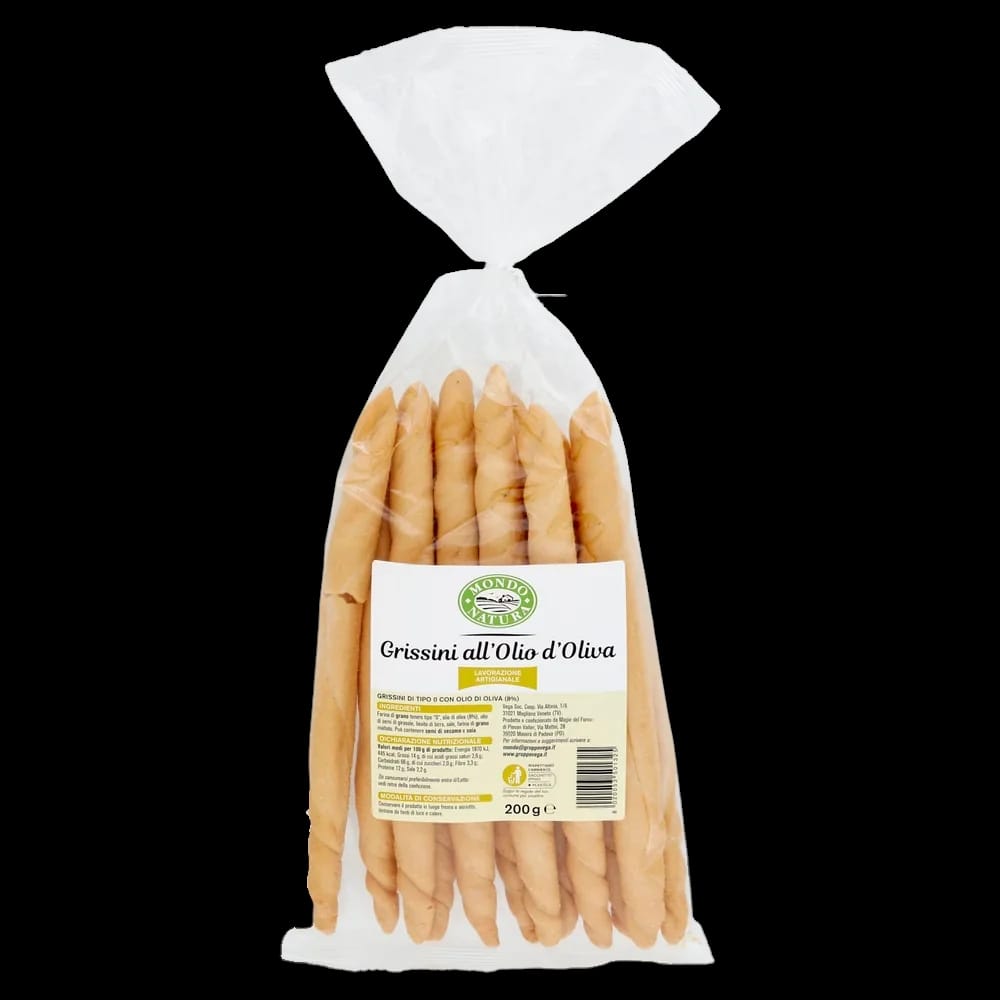 Mondo Natura Grissini Olio Oliva 200 gr