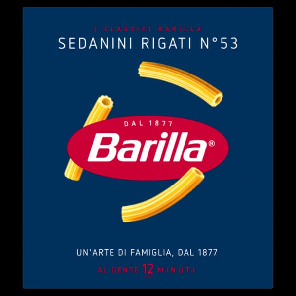 Pasta Barilla N°53 Sedanini Rigati 500g