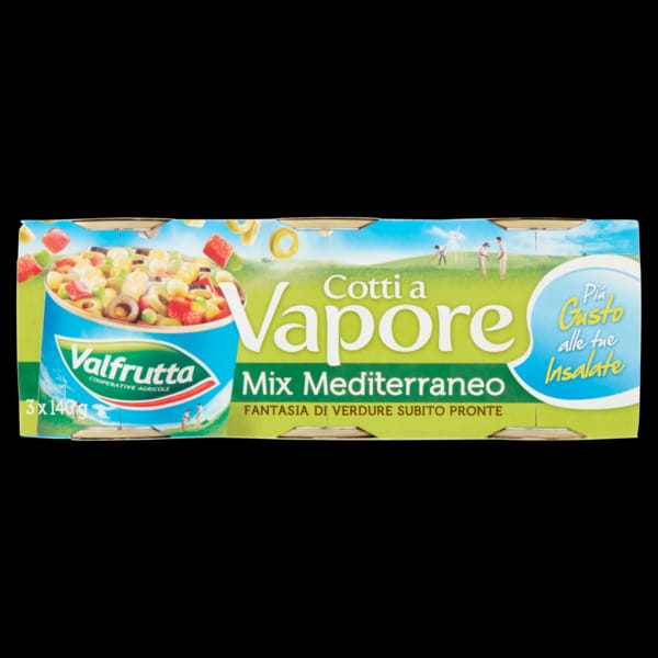 Cotti a Vapore Valfrutta Mix Mediterraneo 3 x 140 g 150 gr