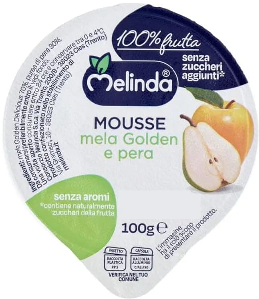Melinda Mousse Mela Pera 100 gr