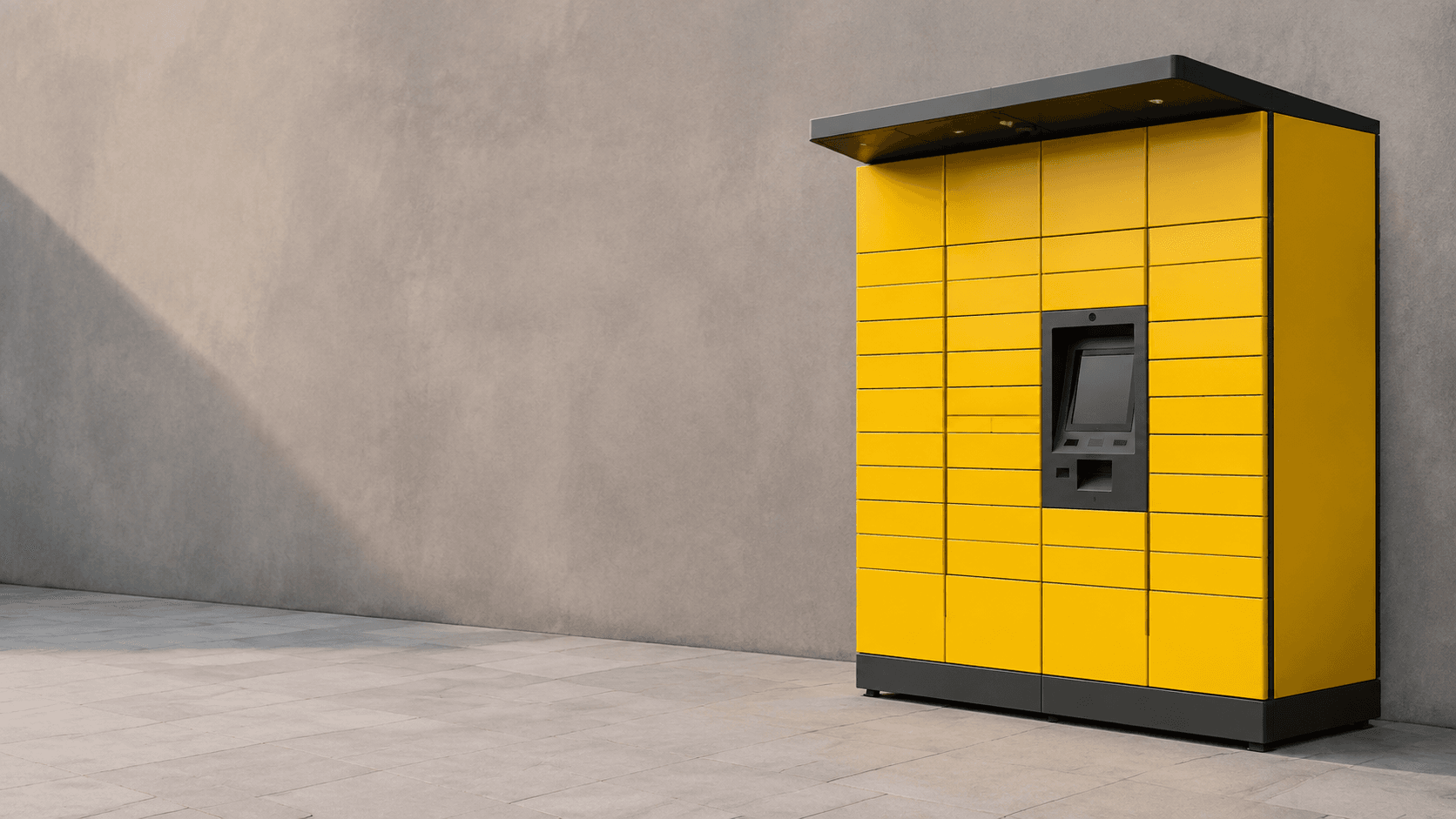 Locker automatico InPost giallo