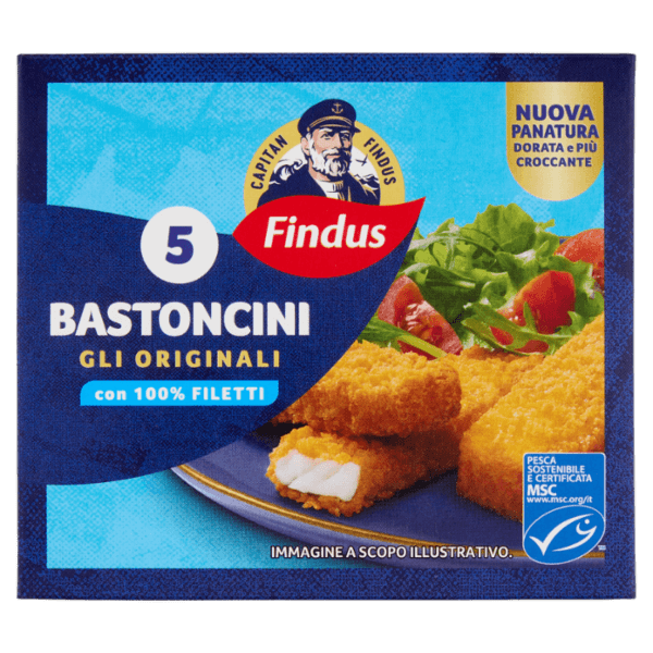 FINDUS BASTONCINI MERLUZZO X 5 X 125 GR X5