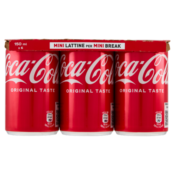 COCA COLA MINILATTINA X 6 150 ML