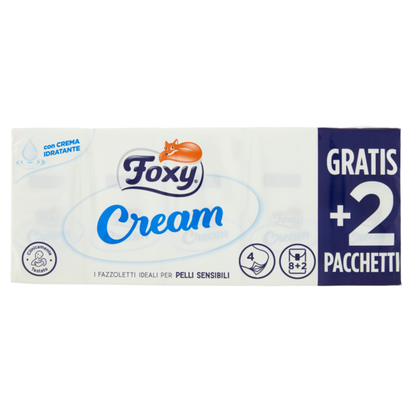 FAZZOLETTI FOXY CREAM 8+2 X 9 X 10 PZ